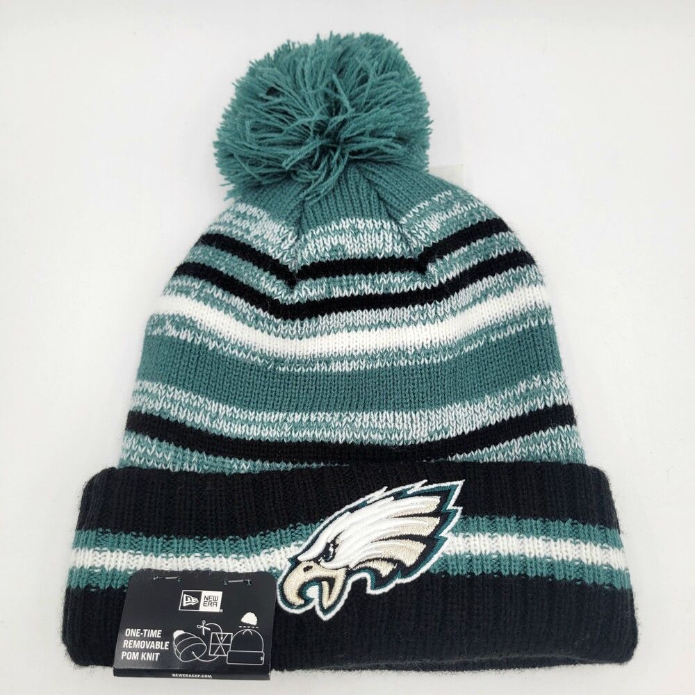 New Era Philadelphia Eagles NFL Pom Knit Beanie One Size NWT